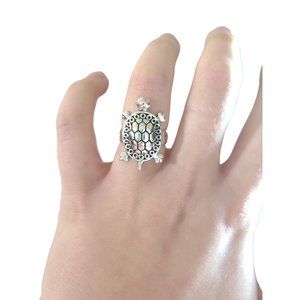 Silver Turtle Ring Size 6 1/2